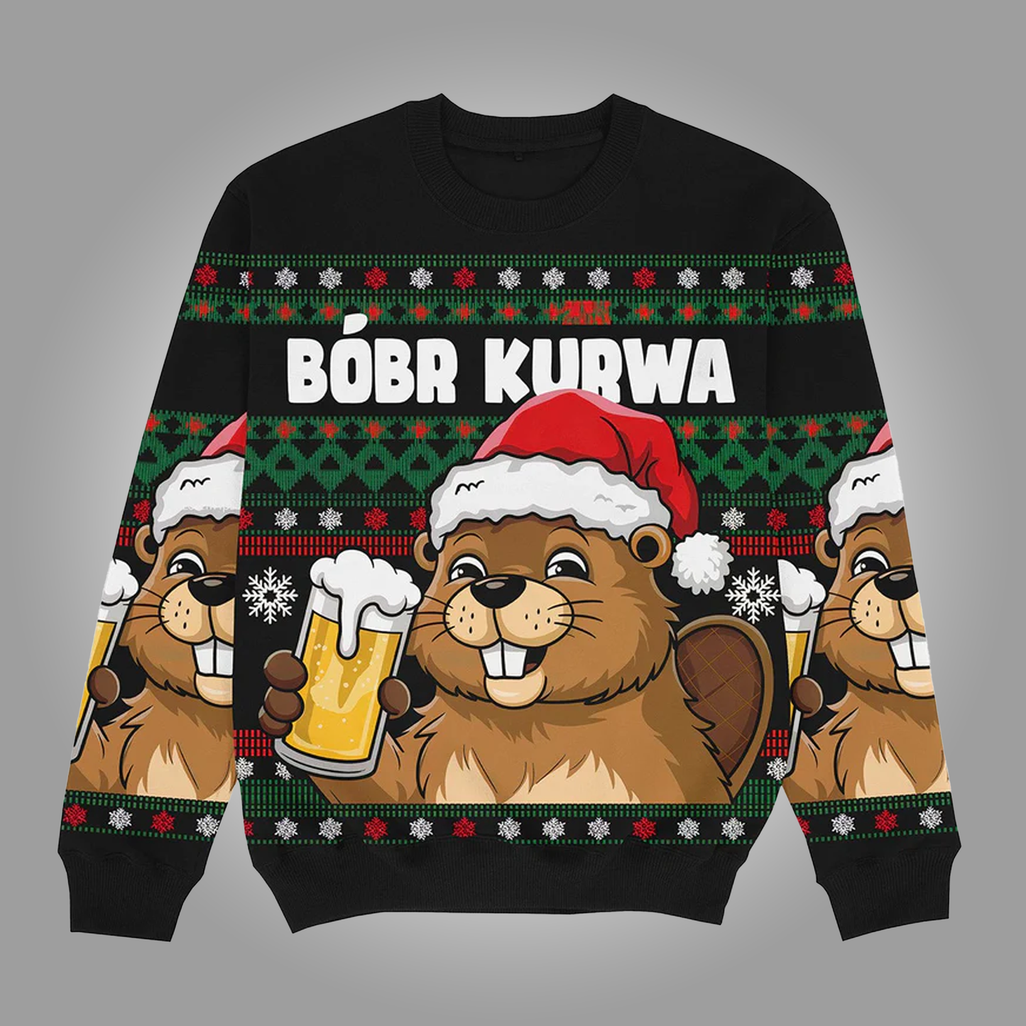 2025 Bobr Kurwa Christmas Ugly Sweater Clothingus Diamond