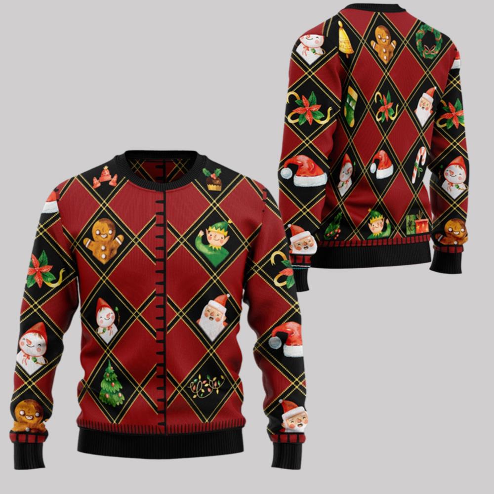 2025 Christmas Christmas Symbols Ugly Christmas Sweater