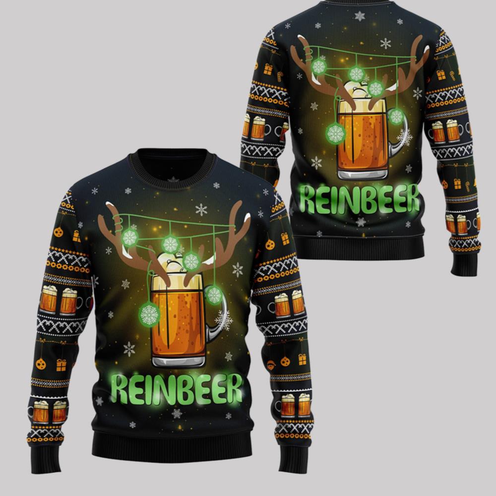 2025 Christmas Reinbeer Awesome Ugly Christmas Sweater