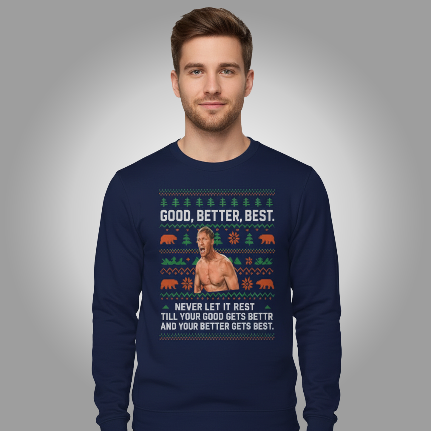 2025 Coach Ben Johnson Good Better Best Christmas Sweater Clothingus Diamond