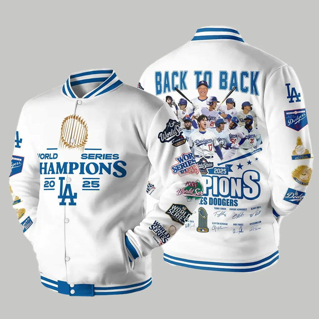 2025 Dodgers World Series Champions Baseball Jacket - Clothingus Diamond
