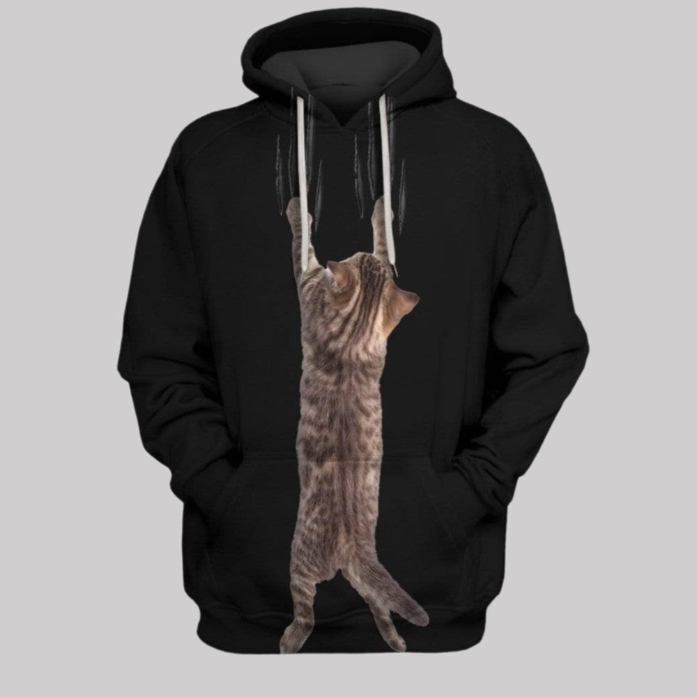 2025 Halloween SCRATCHING CAT Costume Hoodie