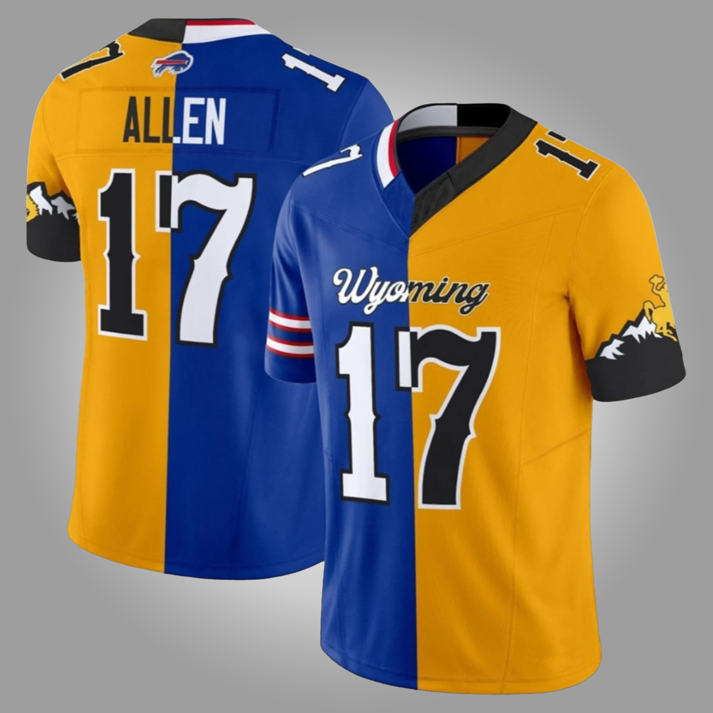 2025 Wyoming Allen 17 Gold And Blue Jersey Clothingus Diamond