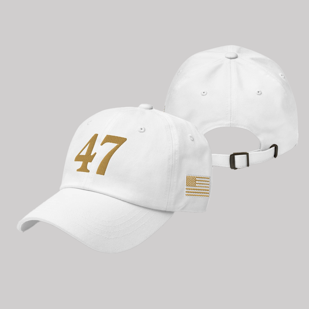 47 Charlie Kirk Trump Patriot Gold Hat