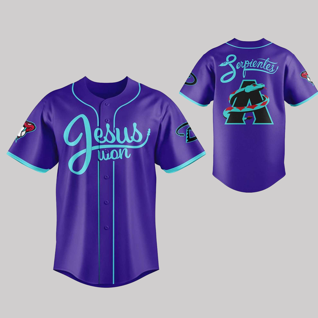 Arizona Diamondbacks Serpientes JESUS WON Baseball Jersey 2025