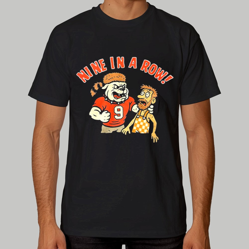 Bullsdog Nine In A Row Dawgs On Top Good Ole Rocky Flop Shirt