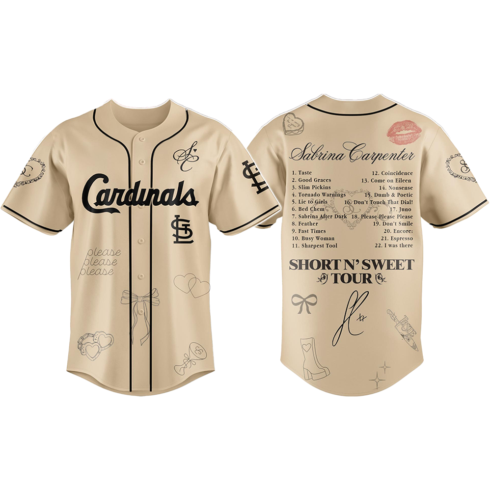 Cardinals x Sabrina Carpenter Short n’ Sweet Tour Jersey 2025