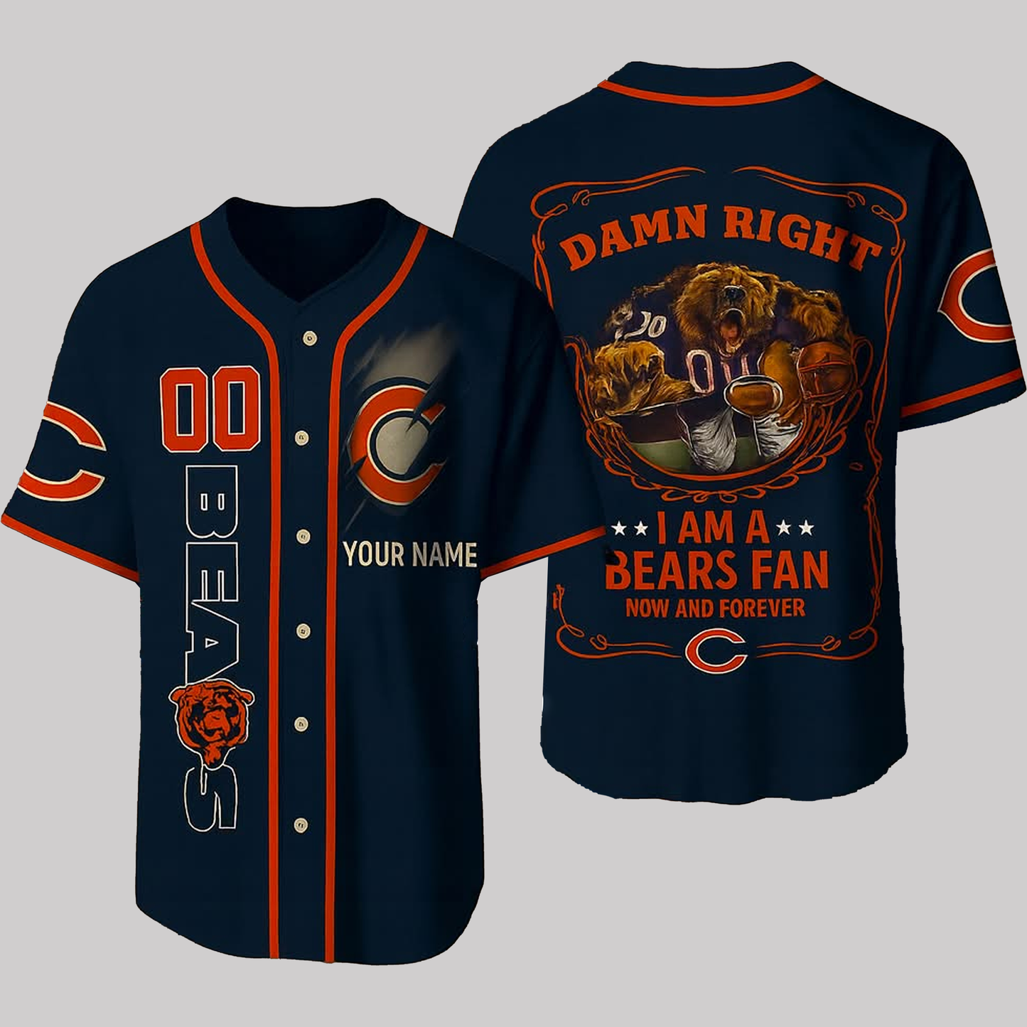 Chicago Bears Damn Right I Am A Bears Fan Now And Forever Shirt