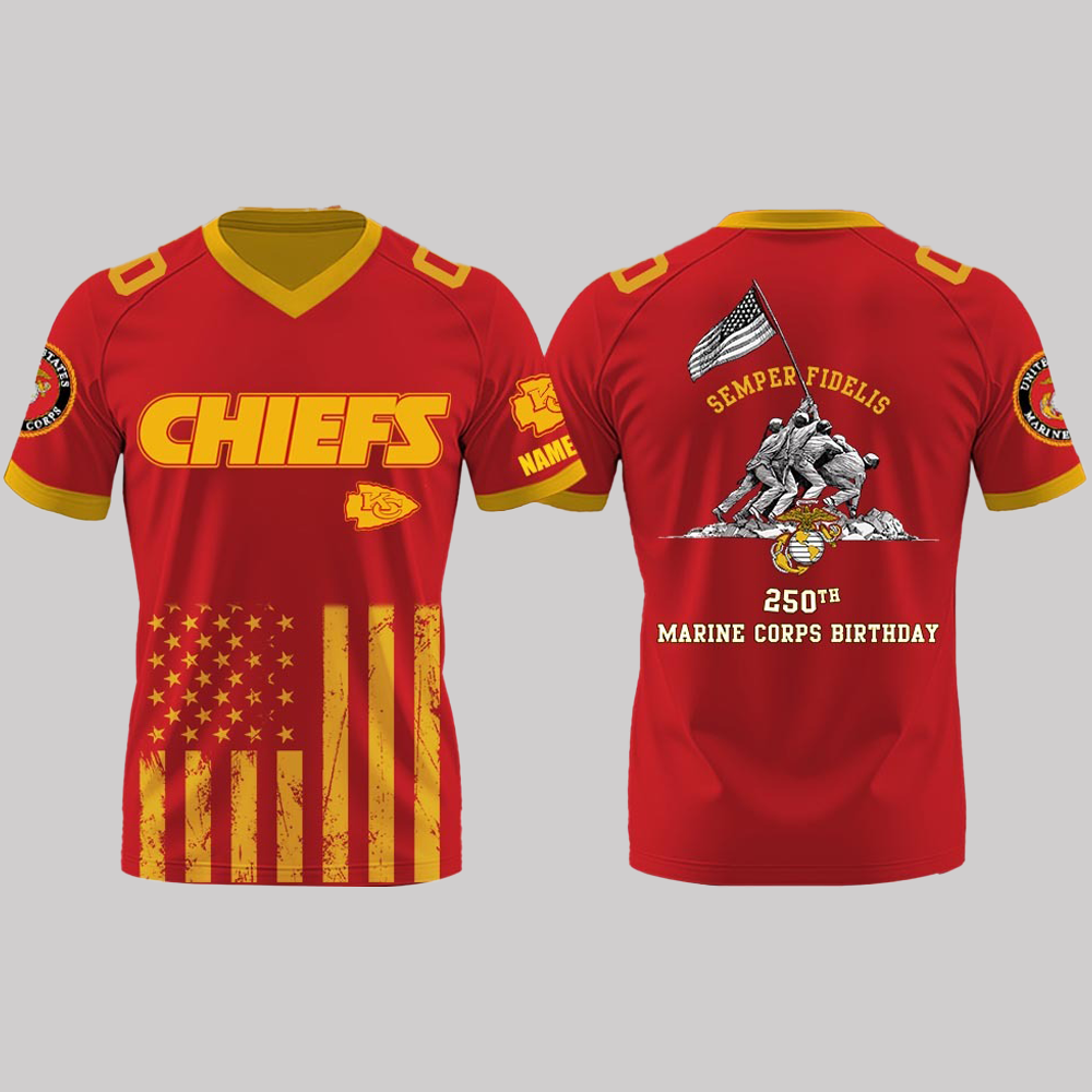 Chiefs 250TH Marine Corps Birthday Jersey 2025 Clothingus Diamond