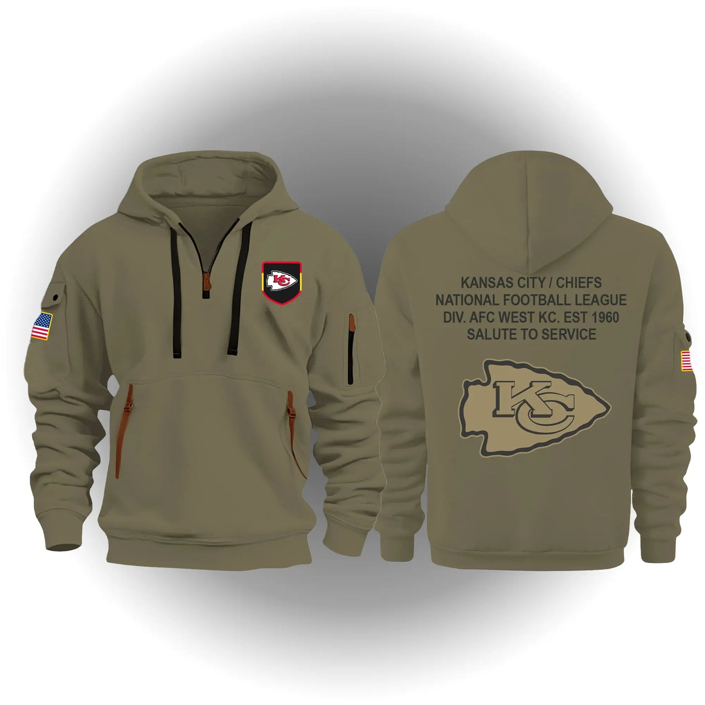 Chiefs Salute To Service Zip Hoodie 2025 - Clothingus Diamond