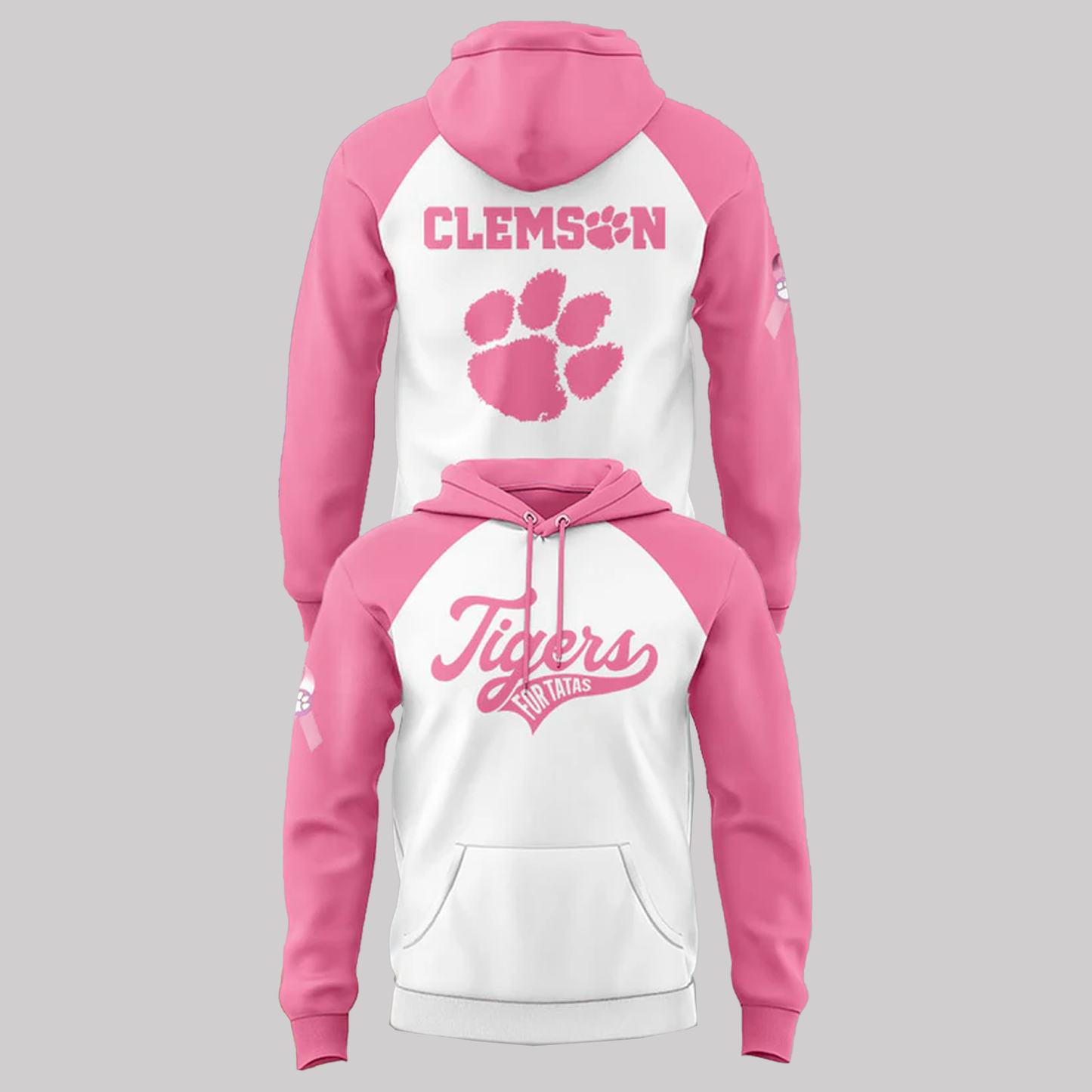 Clemson Tigers For Tatas Football Prevents Breast Cancer 2025 Hoodie