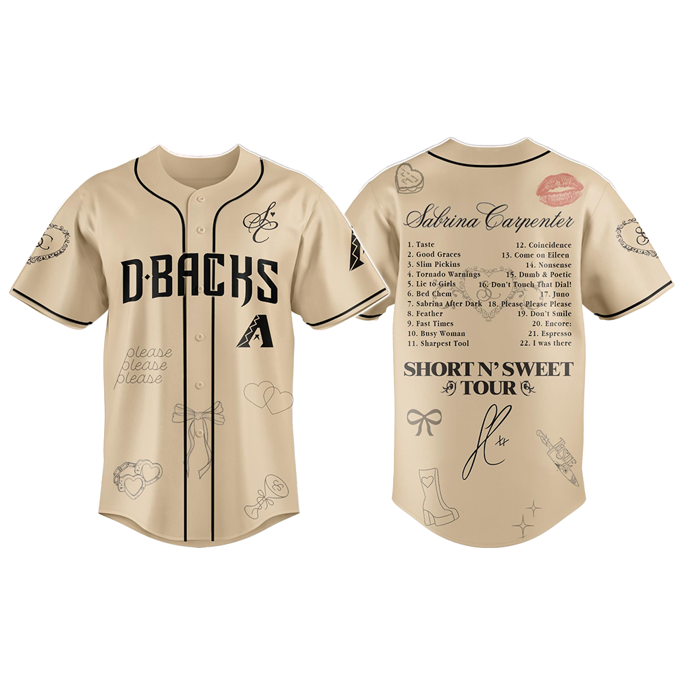 D-Backs x Sabrina Carpenter Short n’ Sweet Tour Jersey 2025