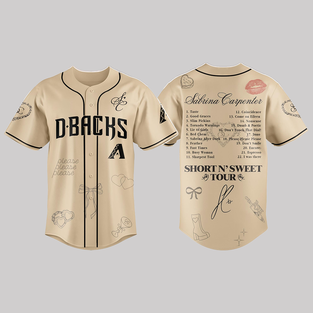 D-Backs x Sabrina Carpenter Short n’ Sweet Tour Jersey 2025