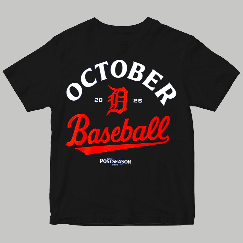 Detroit Tigers October Baseball Postseason Locker Room 2025 Shirt