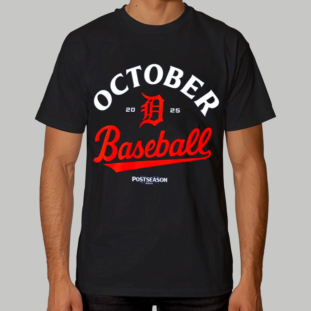 Detroit Tigers October Baseball Postseason Locker Room 2025 Shirt