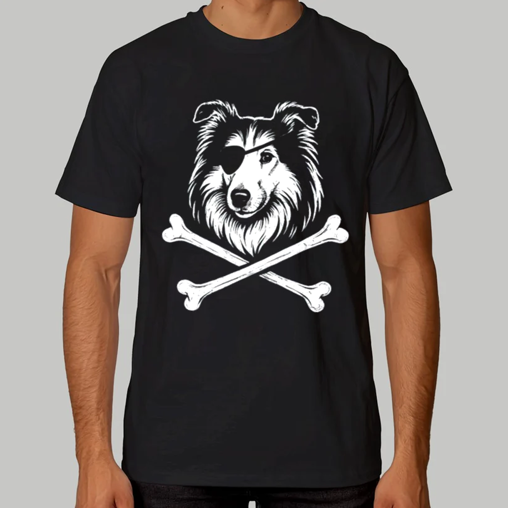 Dog Eye Patch Rev Pirate Reveille Flags Shirt