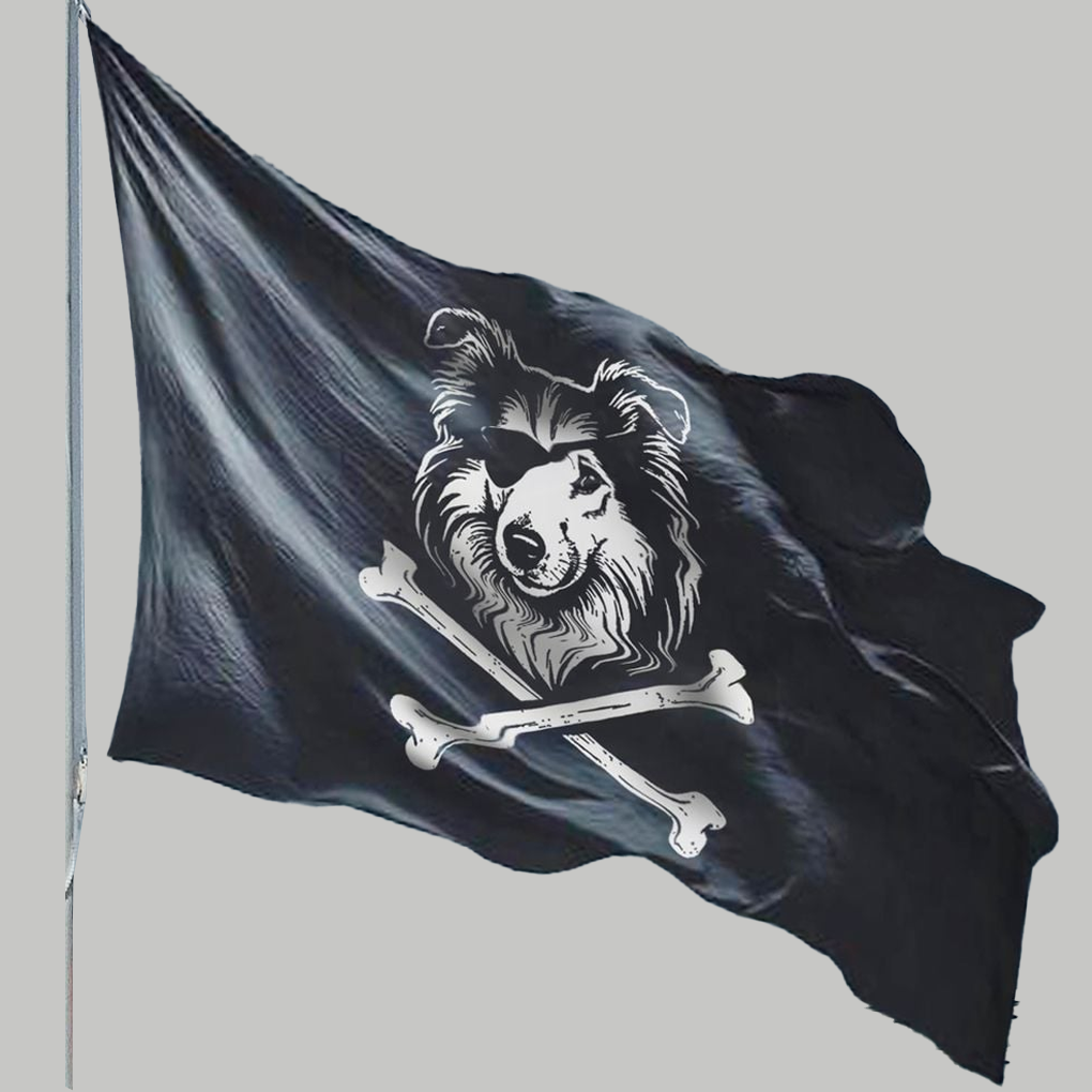 Dog Eyespatch Rev Pirate Reveille Flags