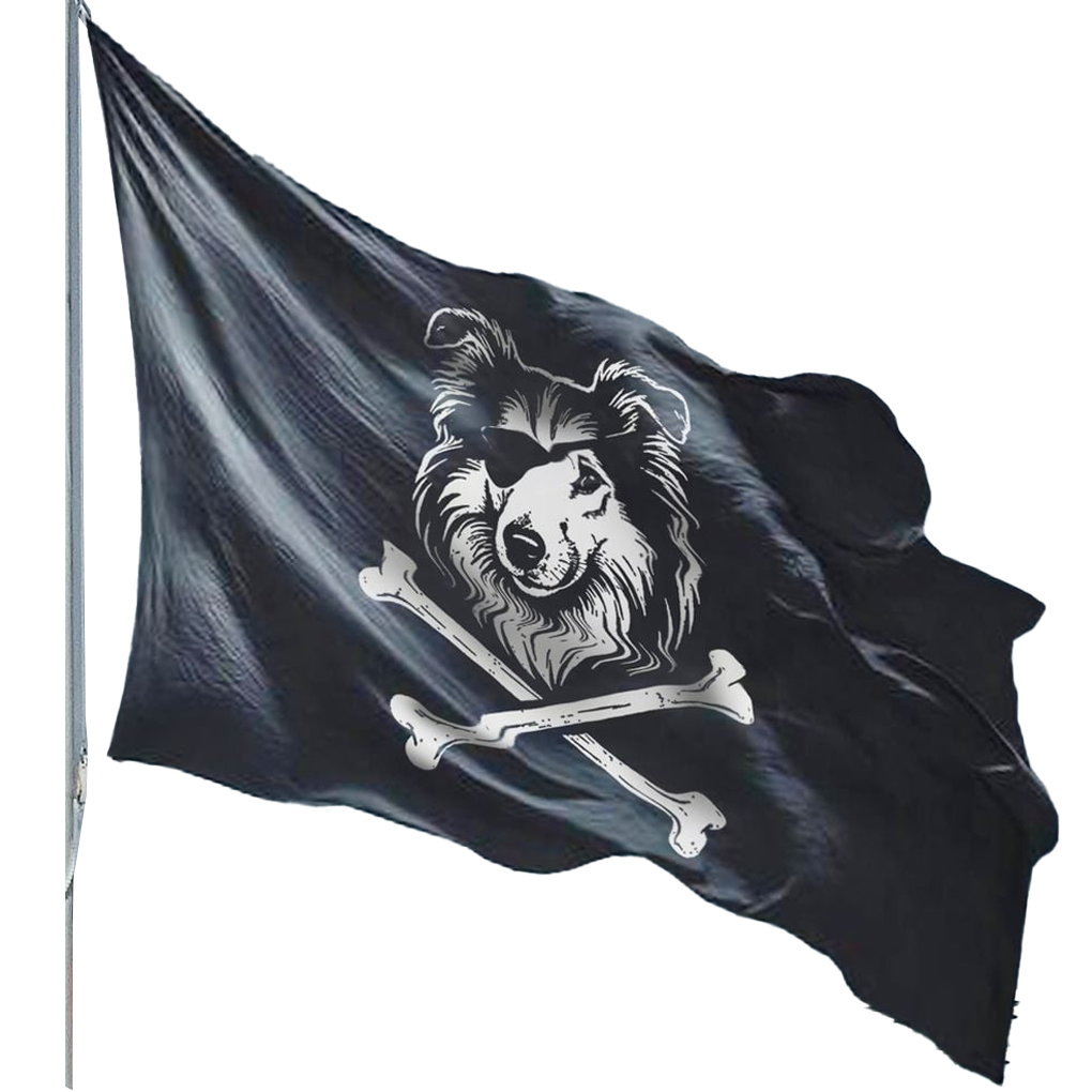 Dog Eyespatch Rev Pirate Reveille Flags