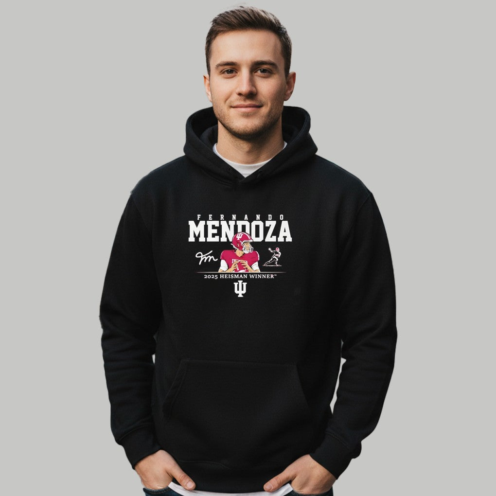 Fernando Mendoza Red Heisman Winner Signature Indiana Hoosiers Shirt Clothingus Diamond