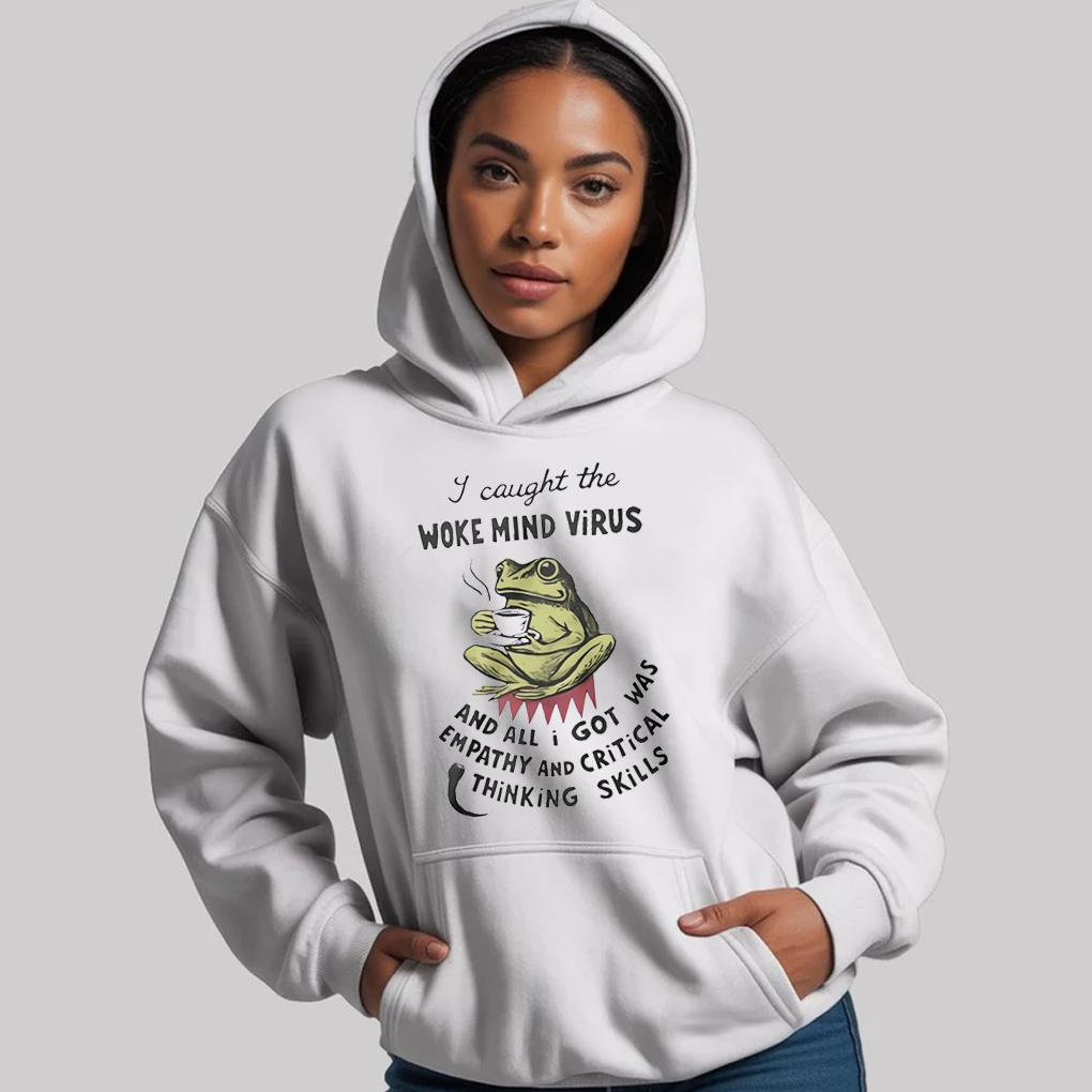 Frog Coffee I Caught The Woke Mind Virus Shirt - Clothingus Diamond