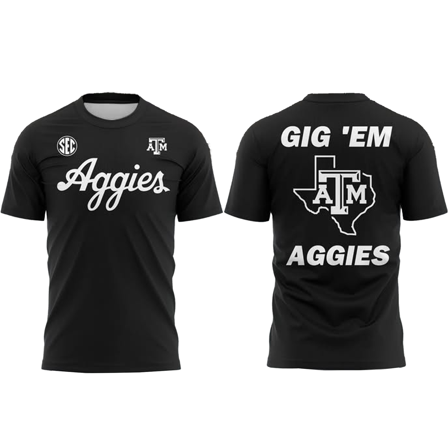 Gig ‘Em Aggies Wordmark Alternate Dark Mode 2025 Shirt - Clothingus Diamond