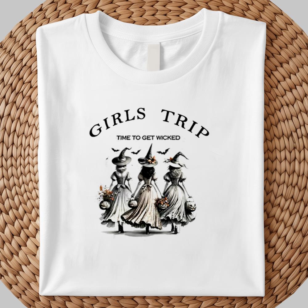 Girls Trip Time To Get Wicked Hallowen Shirt 2025