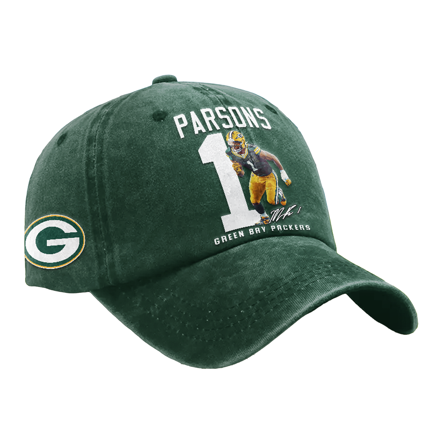 Green Bay Packers Parsons Signature Number 1 Hat - Clothingus Diamond