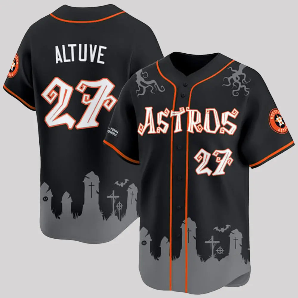 Houston Astros Altuve Hallowen Jersey 2025 - Clothingus Diamond