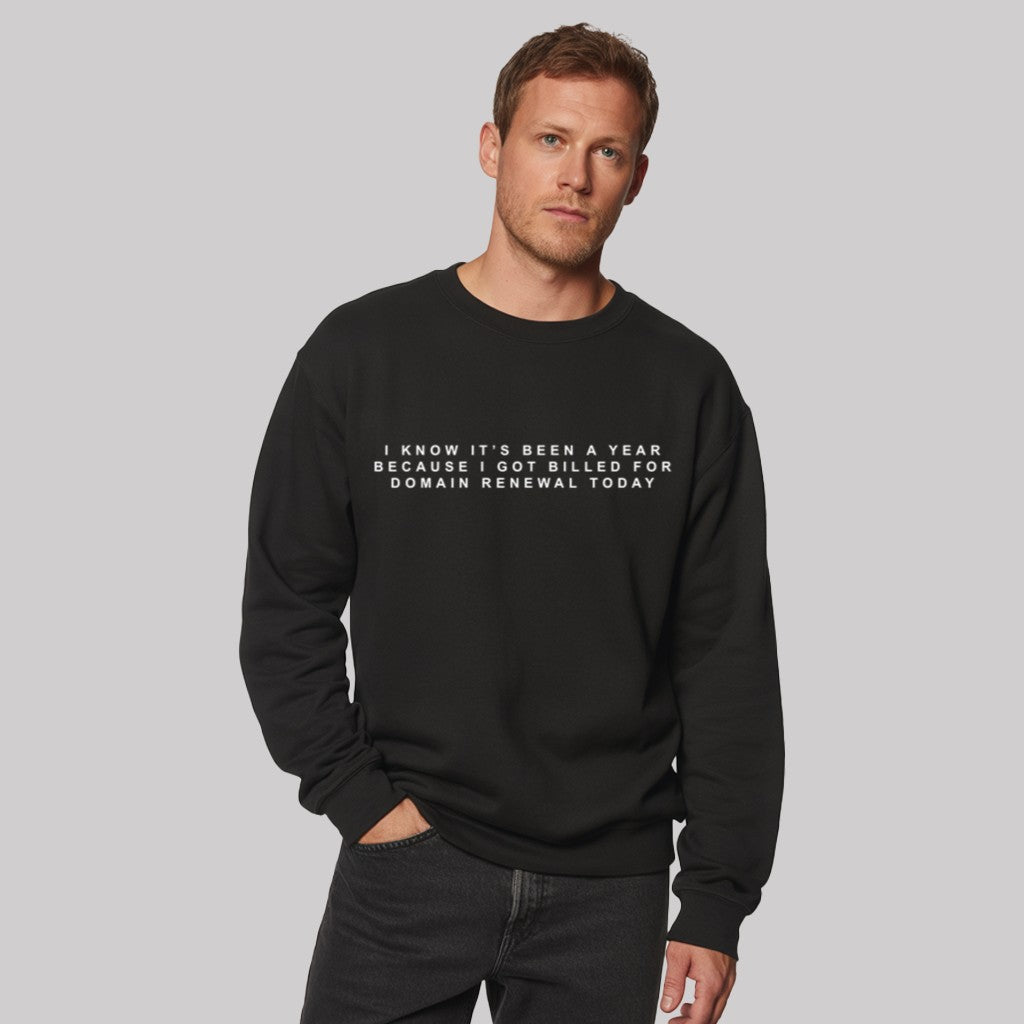 I Know It's Been A Year Because I Got Billed For Domain Renewal Today Shirt