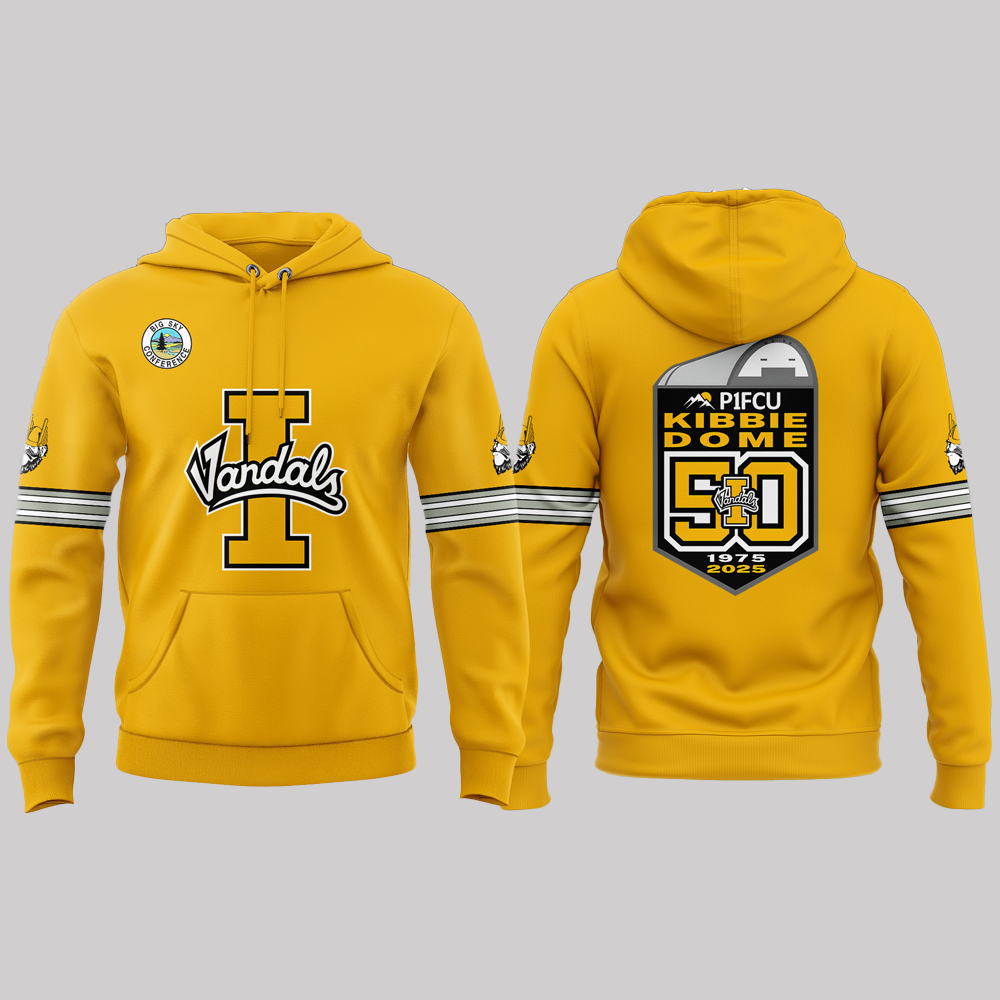 Idaho Vandals 2025 50th Anniversary Yellow Hoodie