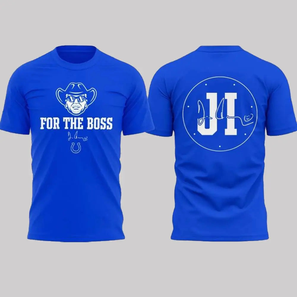 Indianapolis Colts In honor of Jim For The Boss Blue Logo Shirt - Clothingus Diamond