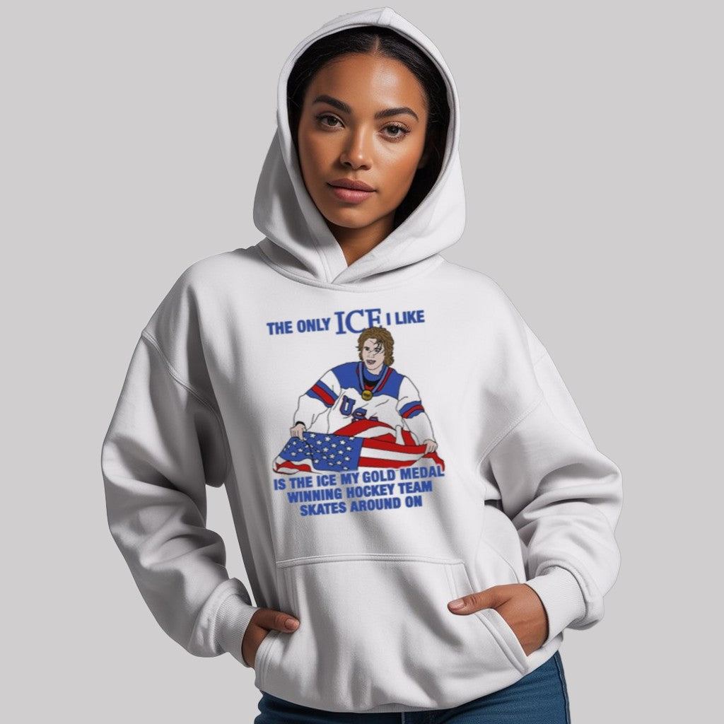 Jack Hughes The Only Ice I Like Is The Ice My Gold Medal Winning Hockey Team Skates Around On Shirt Clothingus Diamond