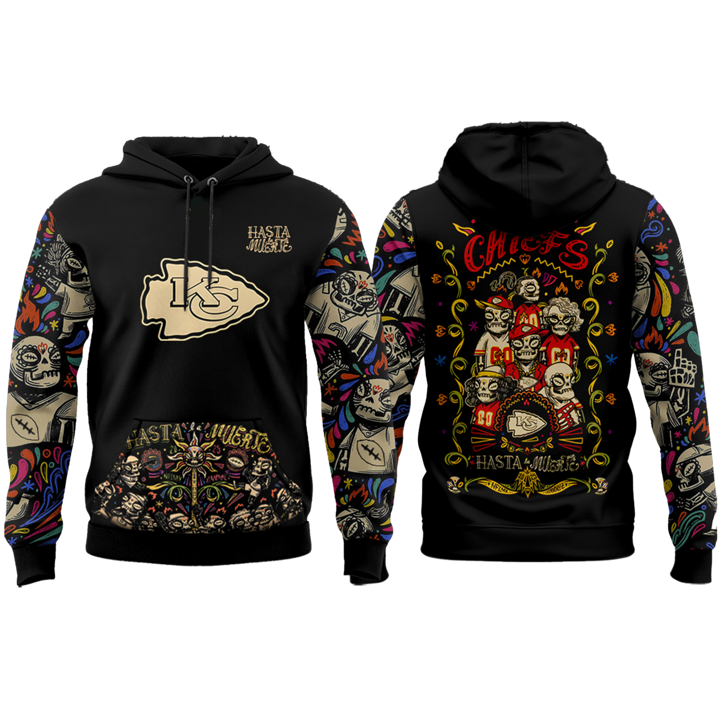 Kansas City Chiefs Hasta La Muerte 2025 Hoodie