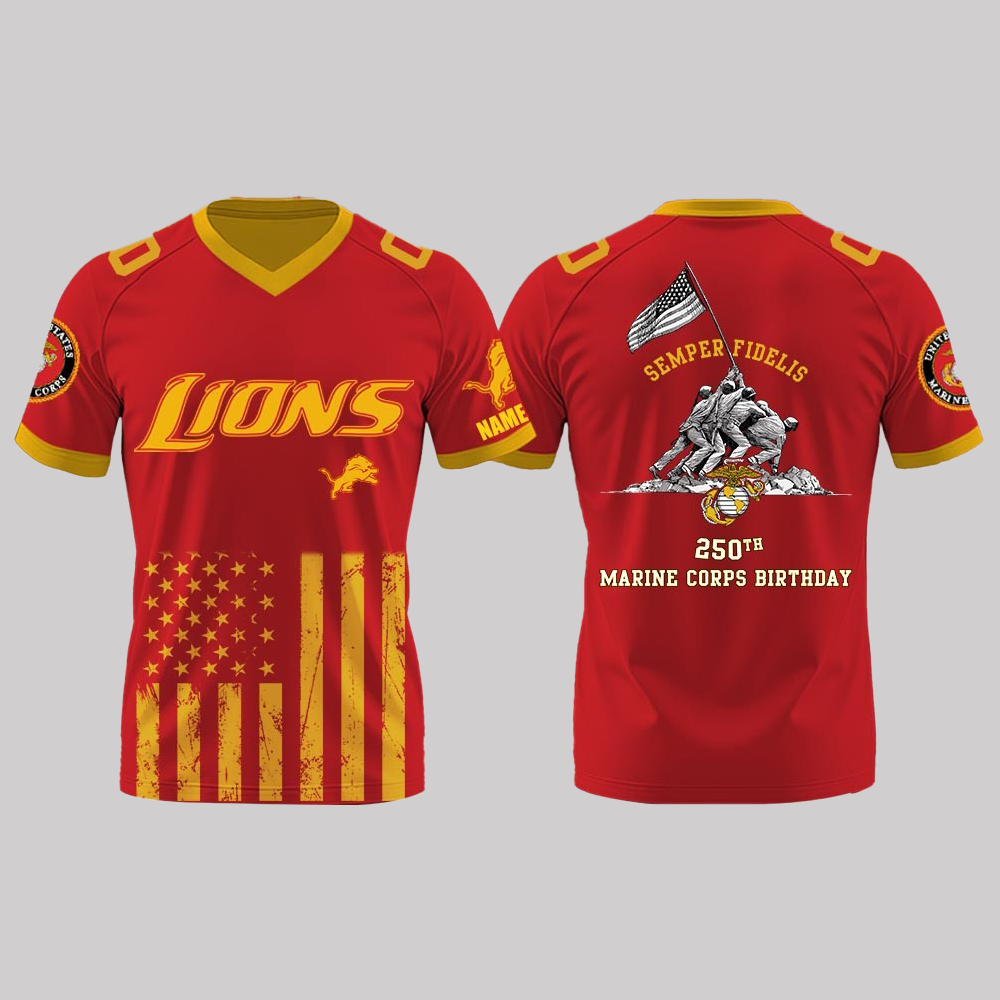 Lions 250th Marine Corps Birthday Jersey 2025