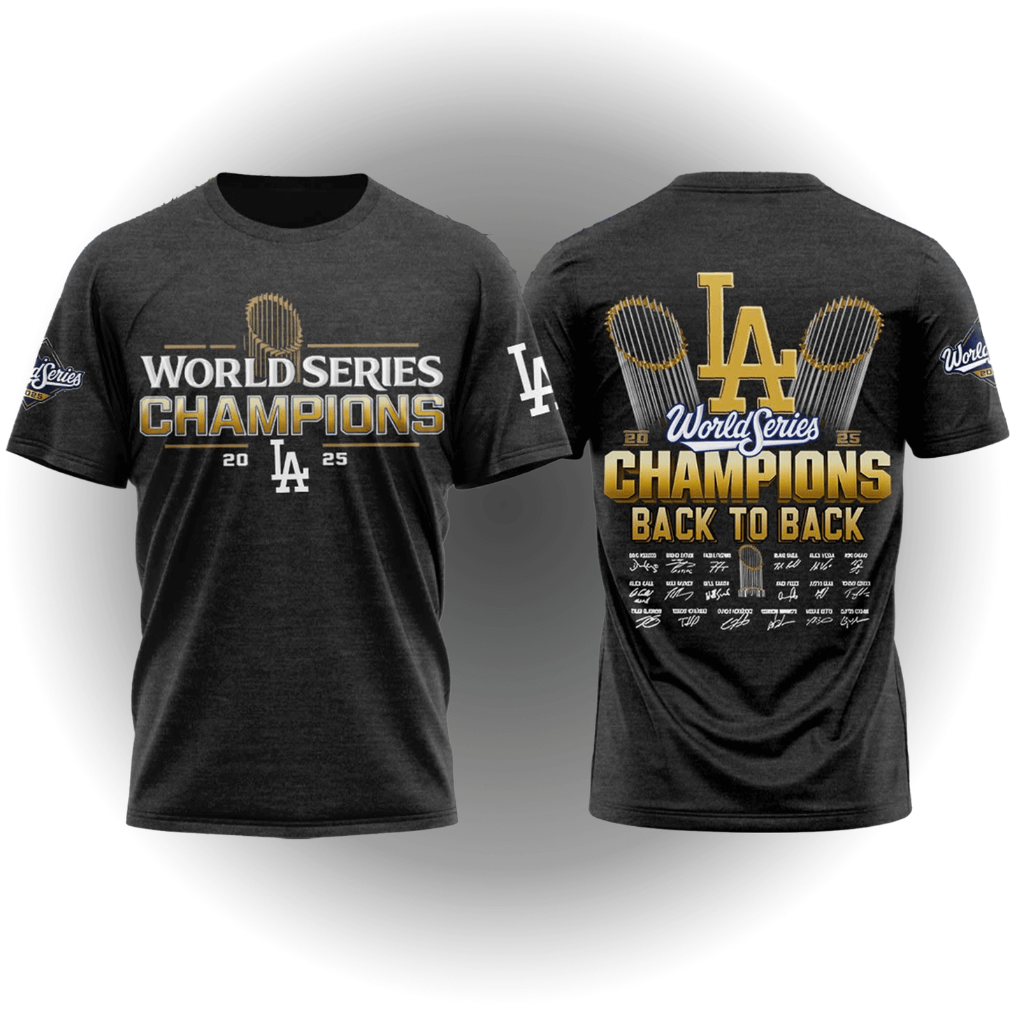Los Angeles Dodgers BACK to BACK World Series Champions signature Shirt - Clothingus Diamond