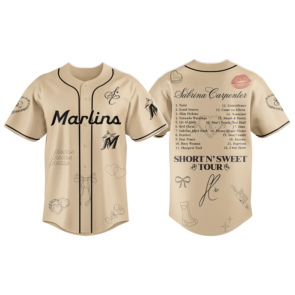 Marlins x Sabrina Carpenter Short n’ Sweet Tour Jersey 2025