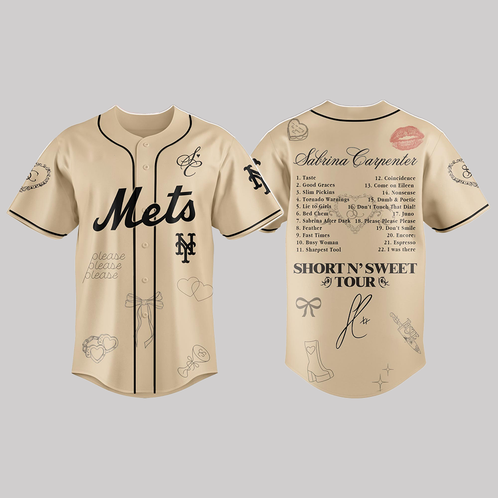 Met x Sabrina Carpenter Short n’ Sweet Tour Jersey 2025
