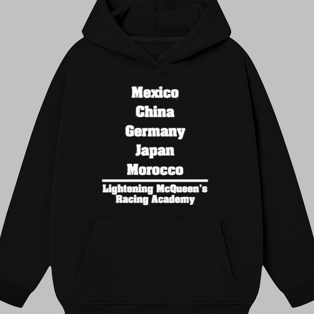 Mexico China Germany Japan Morocco Lightening McQueen's Racing Academy Shirt