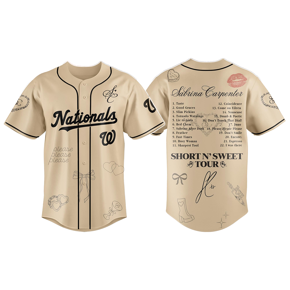 Nationals x Sabrina Carpenter Short n’ Sweet Tour Jersey 2025