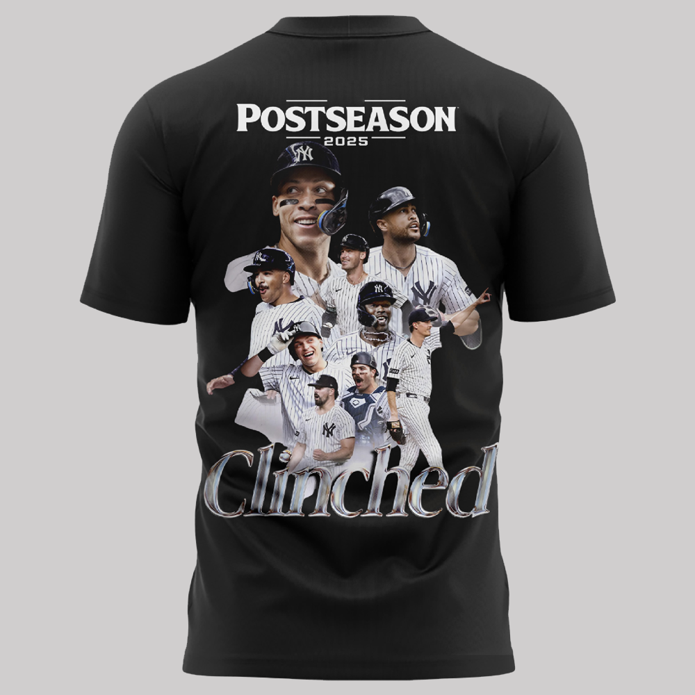 New York Yankees October Baseball Postseason Clinched Shirt 2025