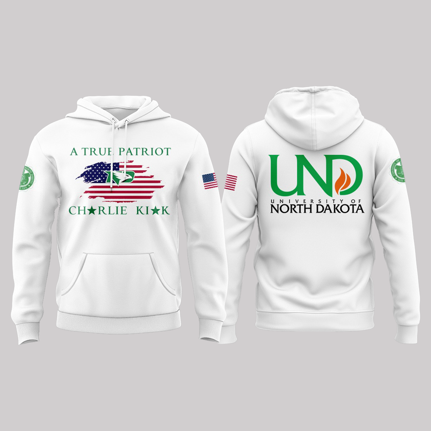 North Dakota x Turning Point USA 2025 White Shirt