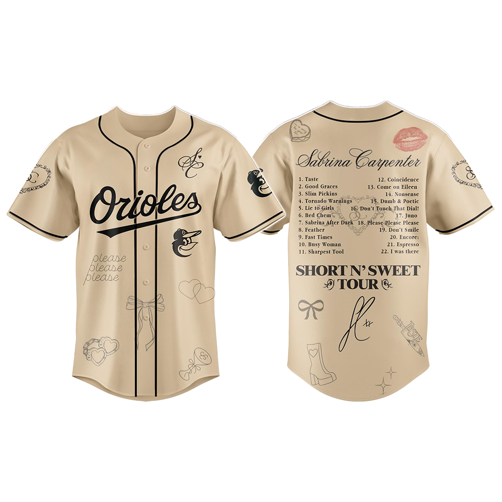 Orioles x Sabrina Carpenter Short n’ Sweet Tour Jersey 2025