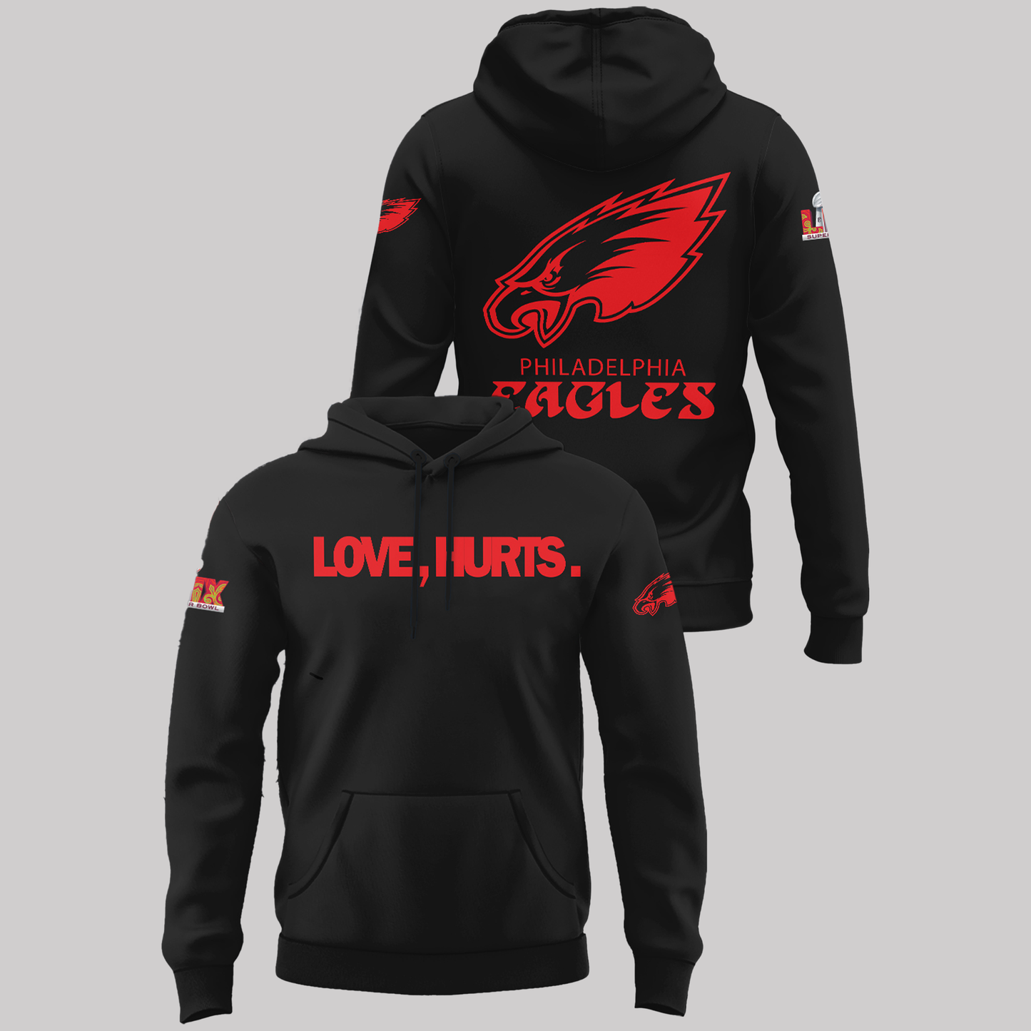 Philadelphia Eagles Love Hurts Super Bowl LIX Champions Shirt