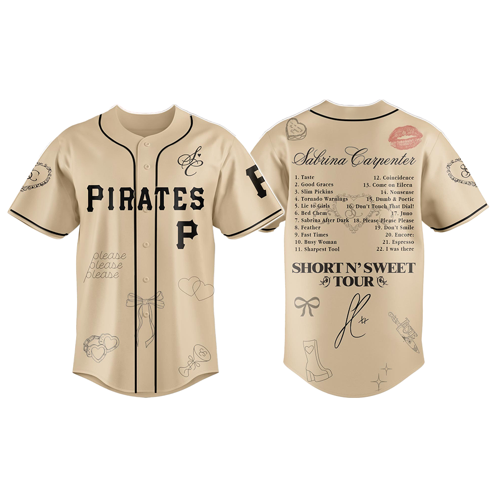 Pirates x Sabrina Carpenter Short n’ Sweet Tour Jersey 2025