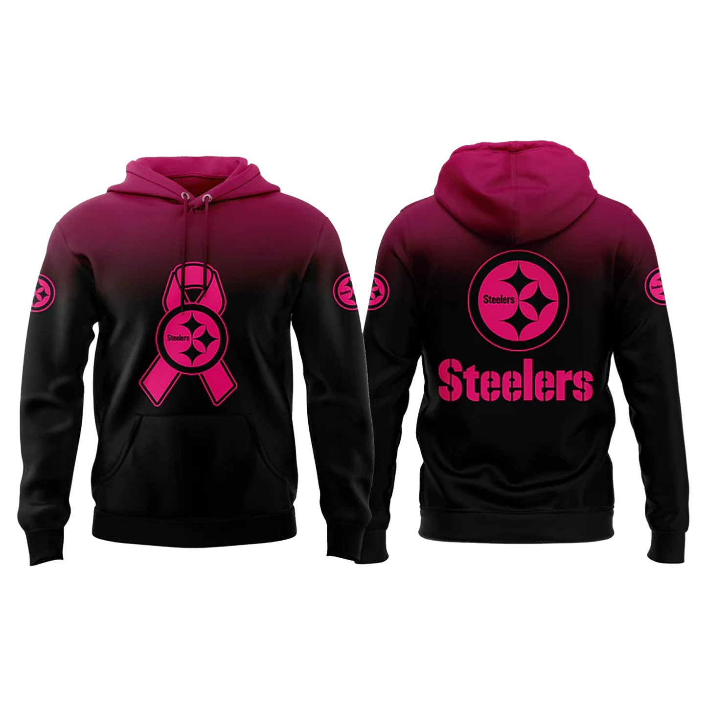 Pittsburgh Steelers 2025 Football Breast Cancer Hoodie