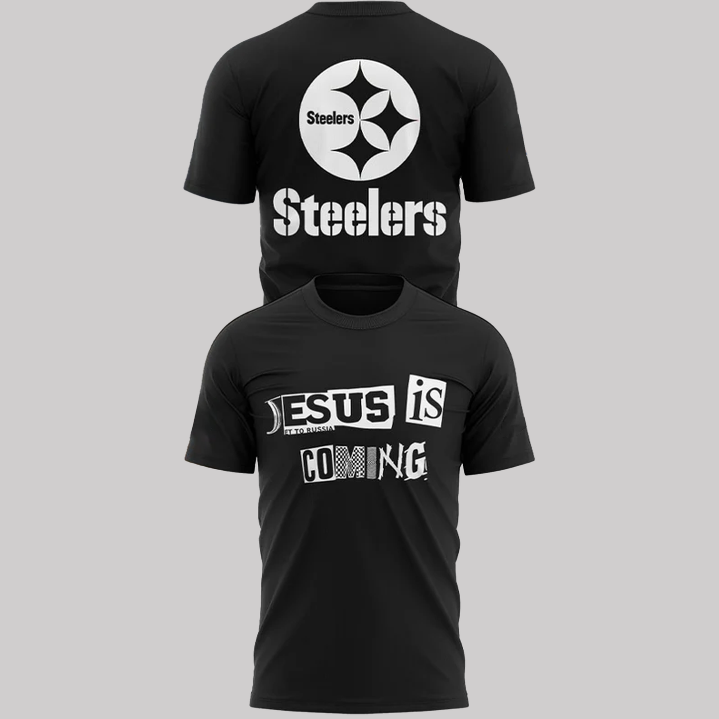 Pittsburgh Steelers 2025 Jesus Is Coming Combo Shirt