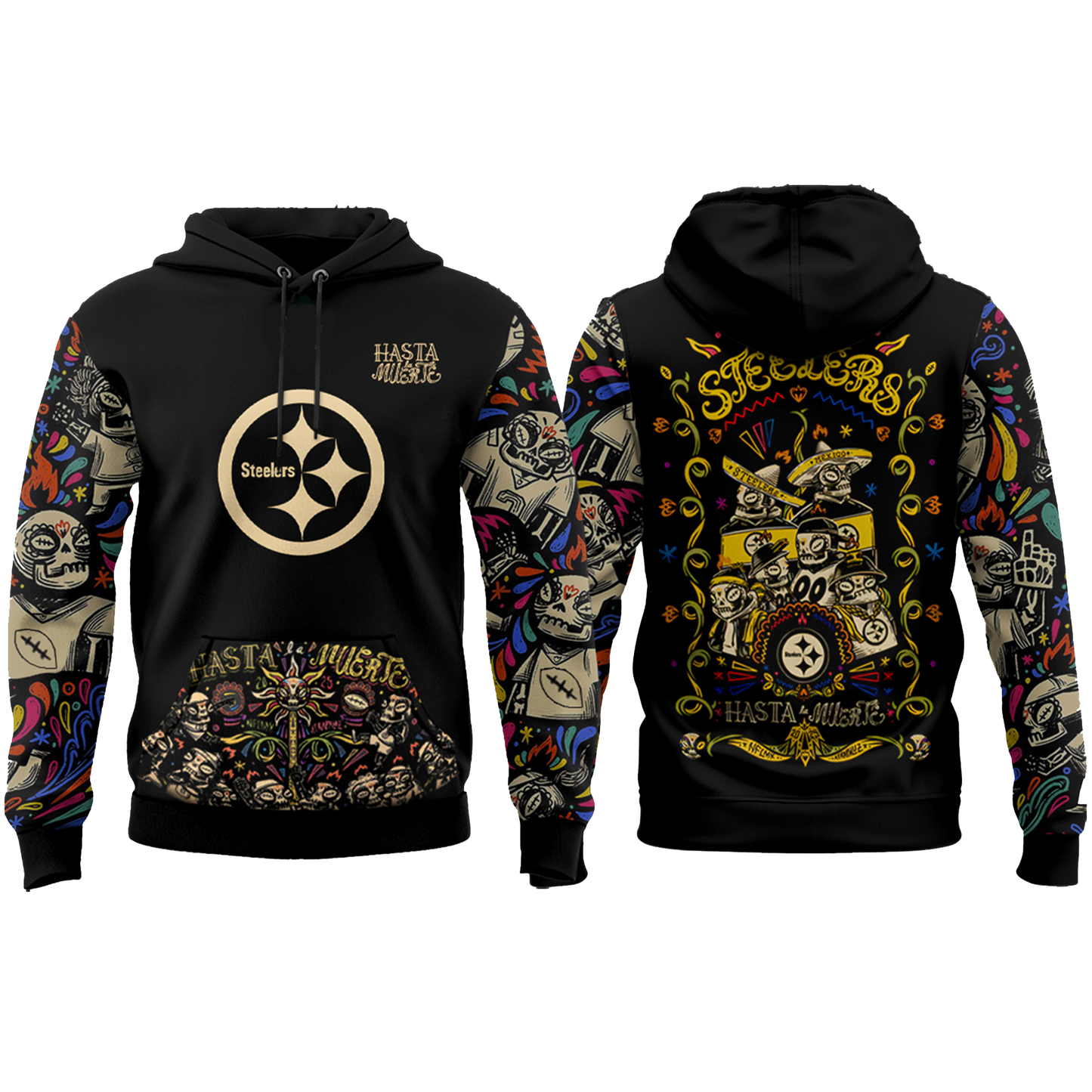 Pittsburgh Steelers Hasta La Muerte 2025 Hoodie