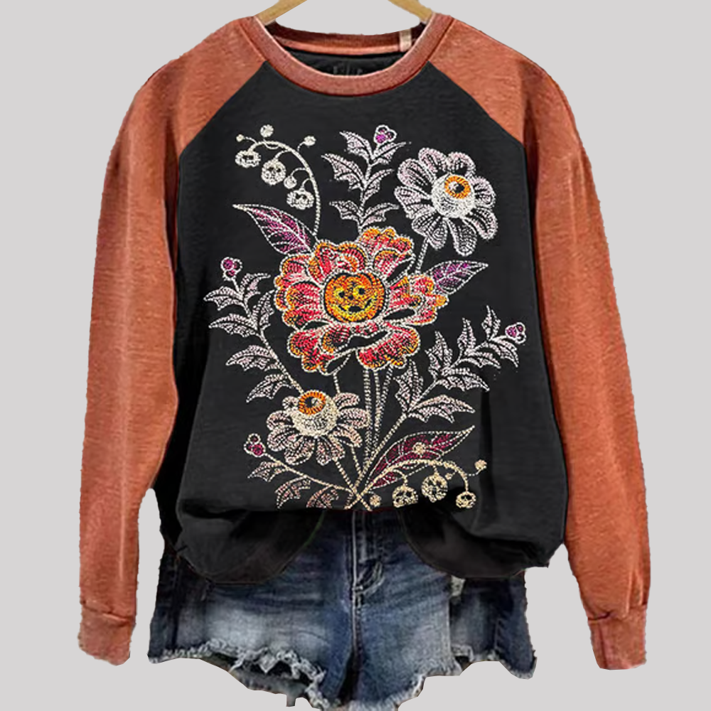 Pumpkin Flower Hallowen Sweatshirt 2025