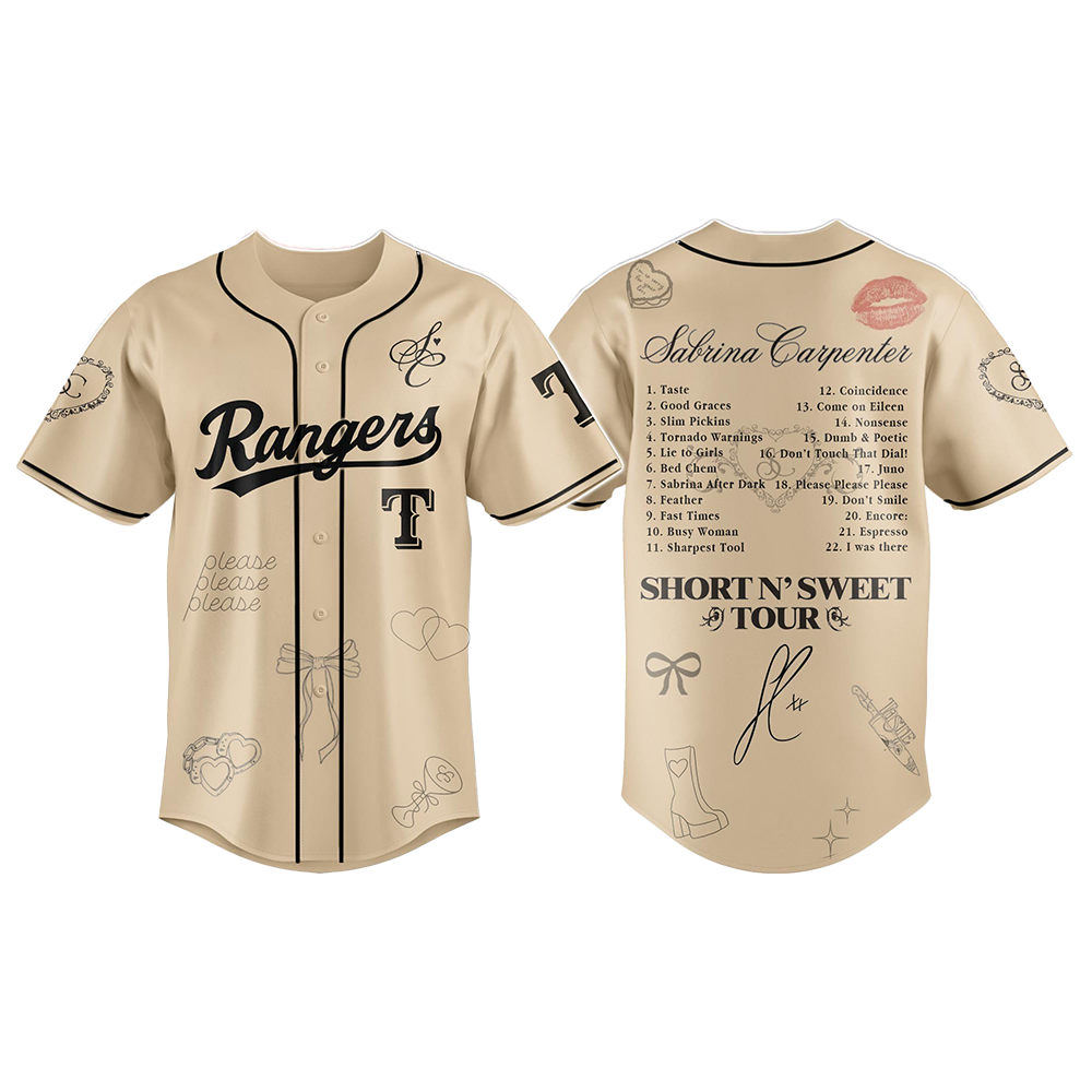 Rangers x Sabrina Carpenter Short n’ Sweet Tour Jersey 2025