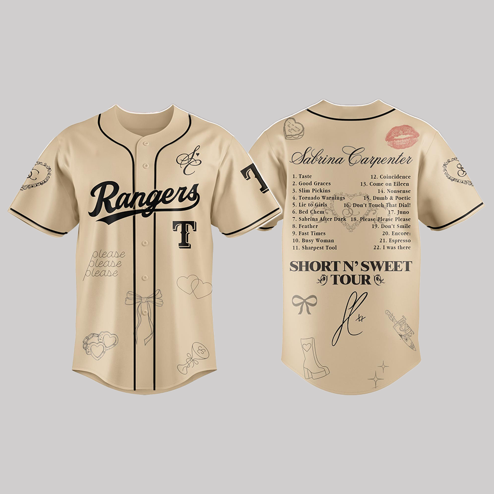 Rangers x Sabrina Carpenter Short n’ Sweet Tour Jersey 2025
